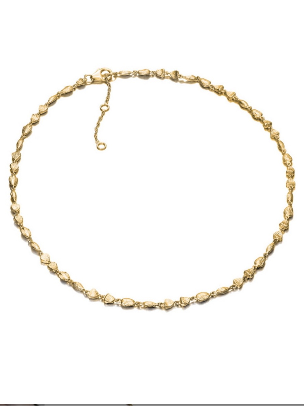 Jorge Revilla Sterling Silver Nugget Necklace 
With 18k Gold Vermeil Finish